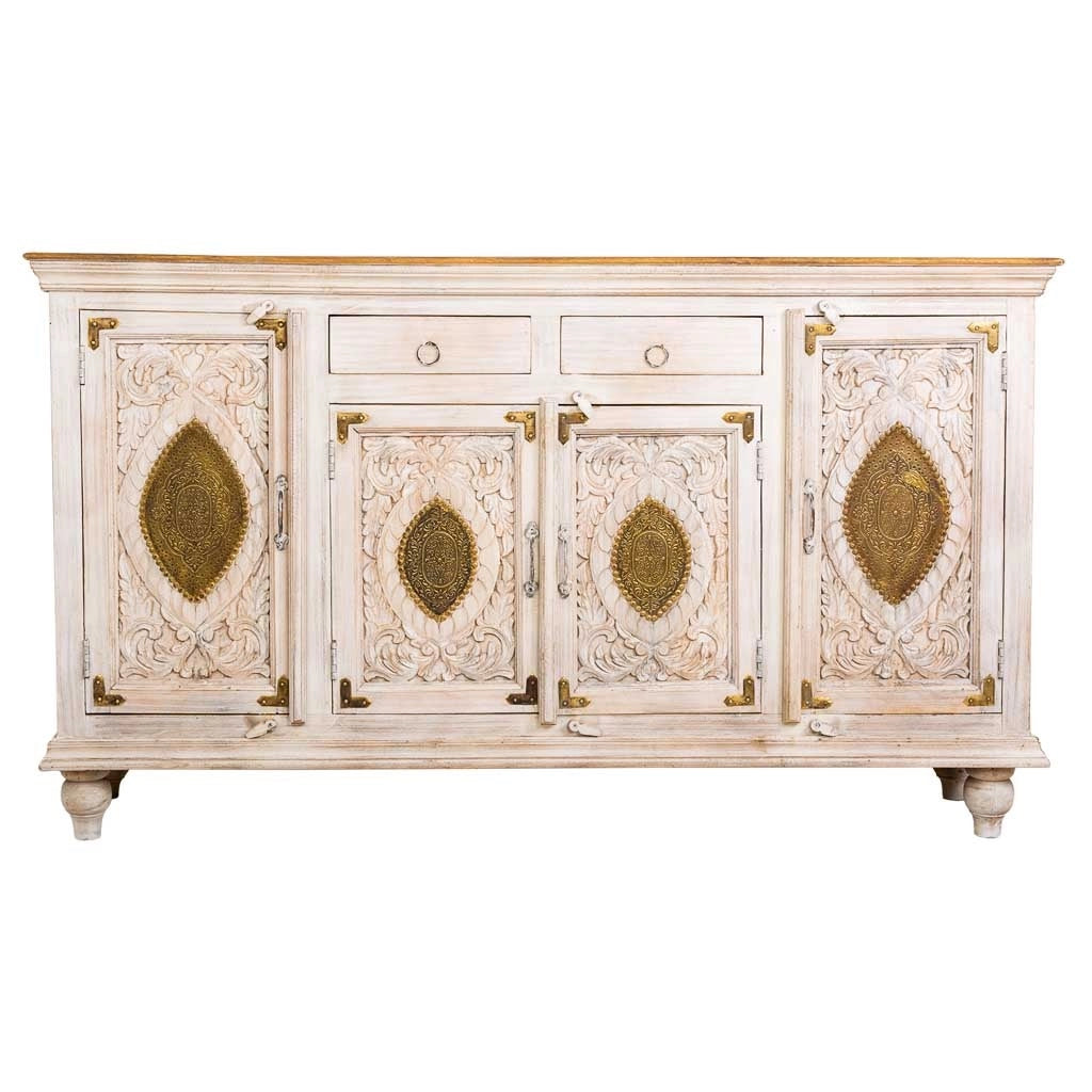 Credenza artigianale in legno 178x43x102h cm