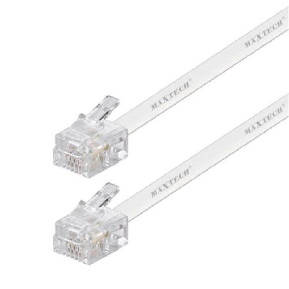 Trade Shop - Cavo Prolunga Telefonica Rj11 5mt Collegamento Telefonico Maxtech Modem Rj11-5.0m -