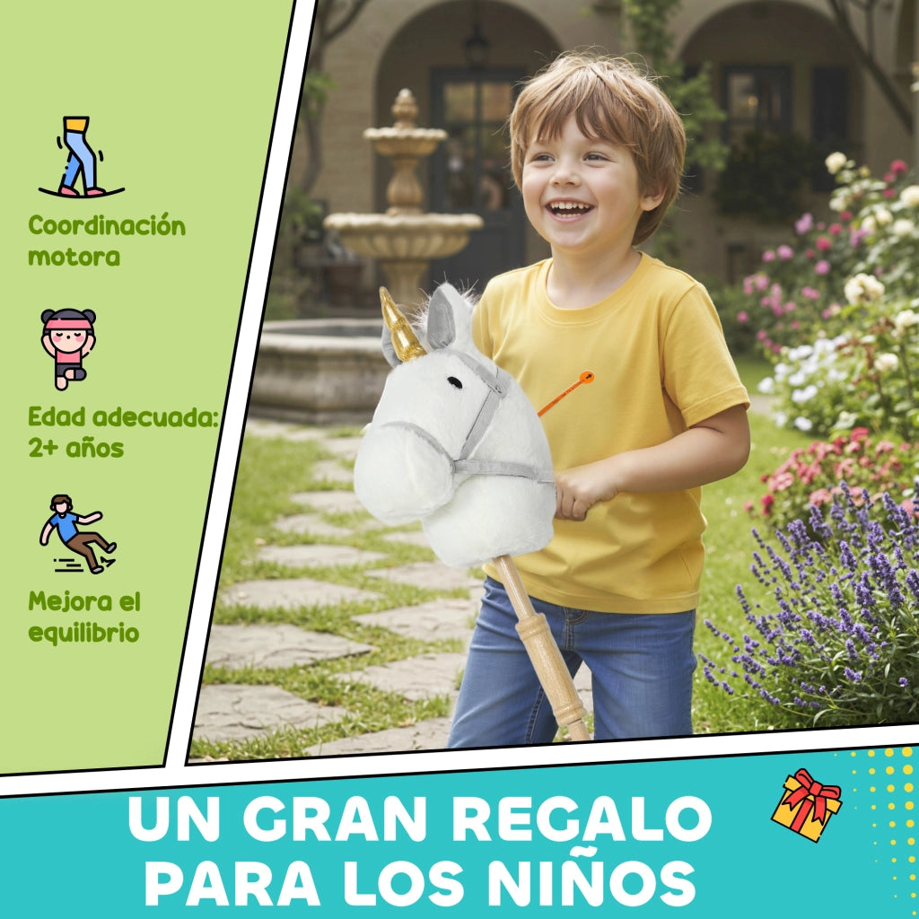 Cavallo a Dondolo Unicorno ¨C zephmum ¨C Bianco 95 cm