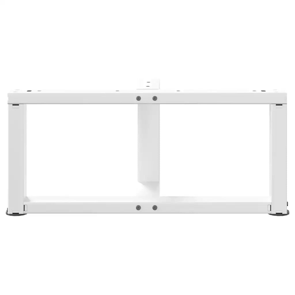 Gambe per Tavolino da Caffè a Forma di T 2 pz Bianche 70x25x(30-31) cm Acciaio 4013017