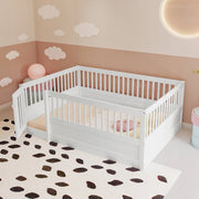 Letto per bambini in legno - Xylo - 140x200 - Bianco - Senza materasso