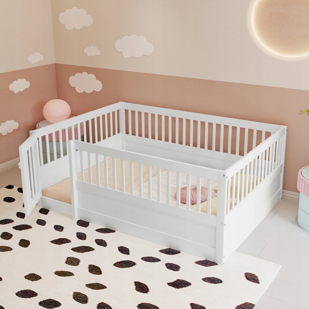 Letto per bambini in legno - Xylo - 140x200 - Bianco - Senza materasso