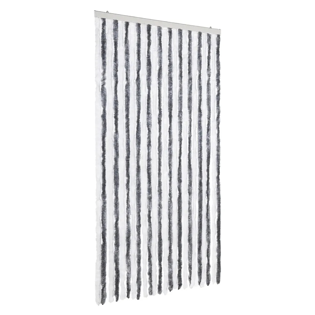 Tenda Antimosche Grigia e Bianca 100x230 cm in Ciniglia CFW6314883