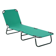 Sdraio Pieghevole da Giardino con Schienale Reclinabile ¨C Zephmum ¨C Verde 188x56x28cm