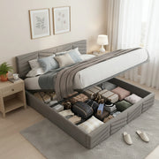 letto imbottito velluto grigio 140 x 200 cm