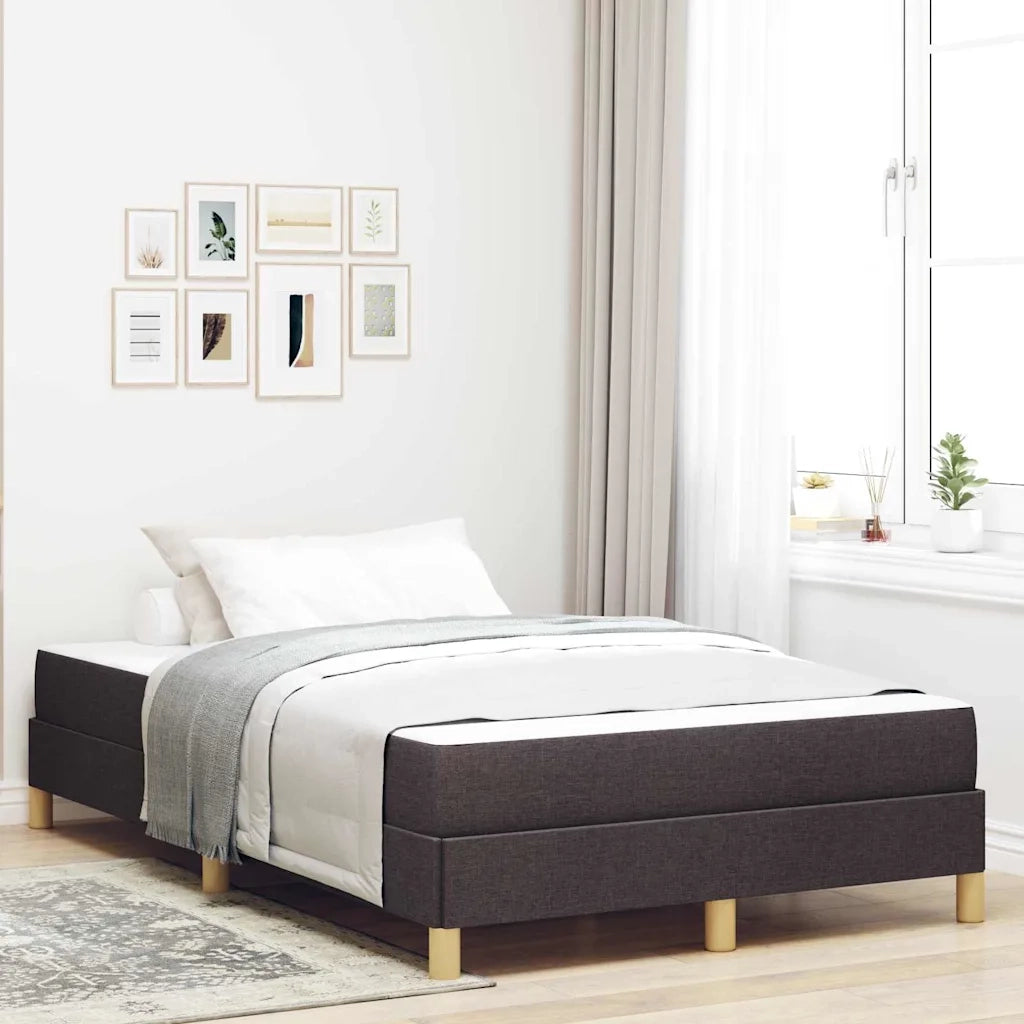 vidaXL Letto a molle Marrone 120 x 200 cm