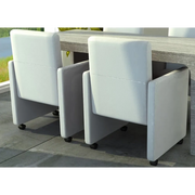 Sedie da Pranzo 2 pz Bianche in Similpelle 60347