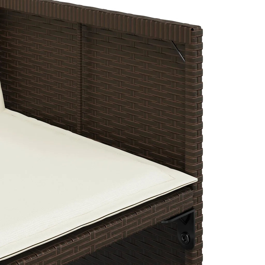 Set da Pranzo da Giardino 7pz | Set Salotto da Giardino con Cuscini in Polyrattan Marrone