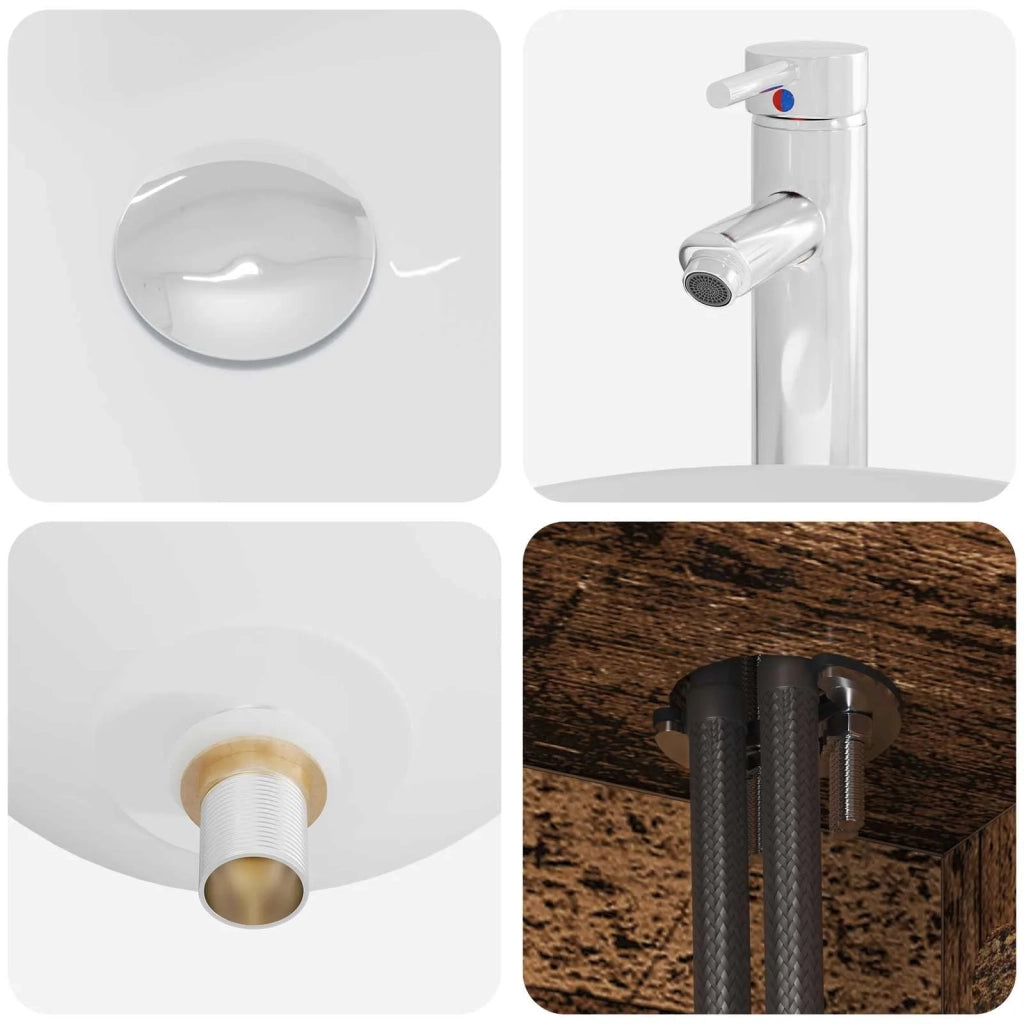 Set di mobili per il bagno 3 pz Legno antico 3405905