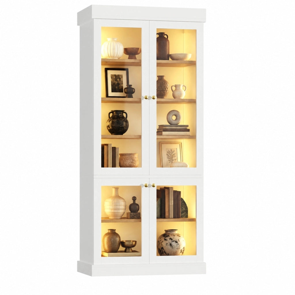 Mobile alto bianco con LED dimmerabile 80x40x180 cm