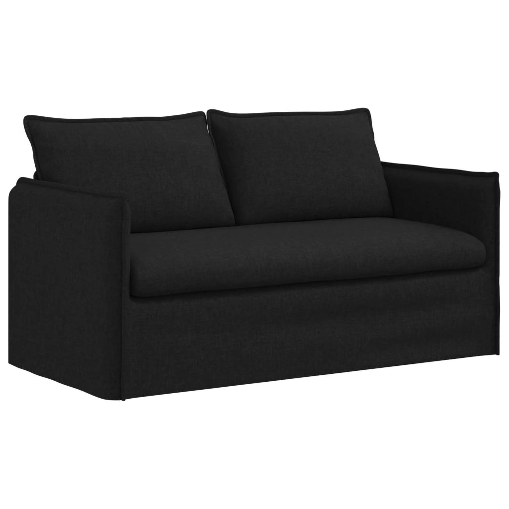 Set di divani 2 pcs Nero 156 x 82 x 85 cm Tessuto