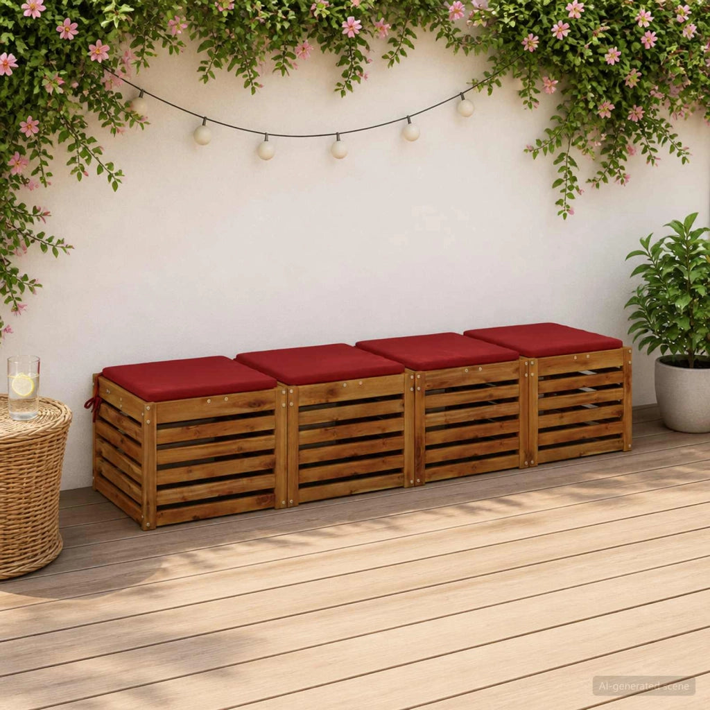 Cuscini per Sedia in 4 Pezzi SOEST 4 pz 100% Poliestere 944526