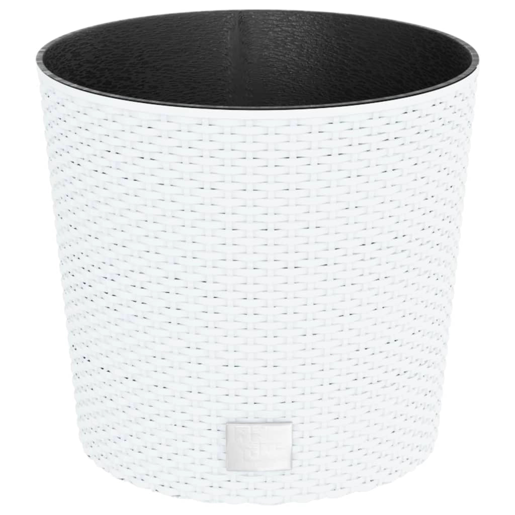 Fioriera rialzata per piante e fiori per terrazza giardino e interni rimovibile 15/15,3 L rattan PP bianco 02_0038601