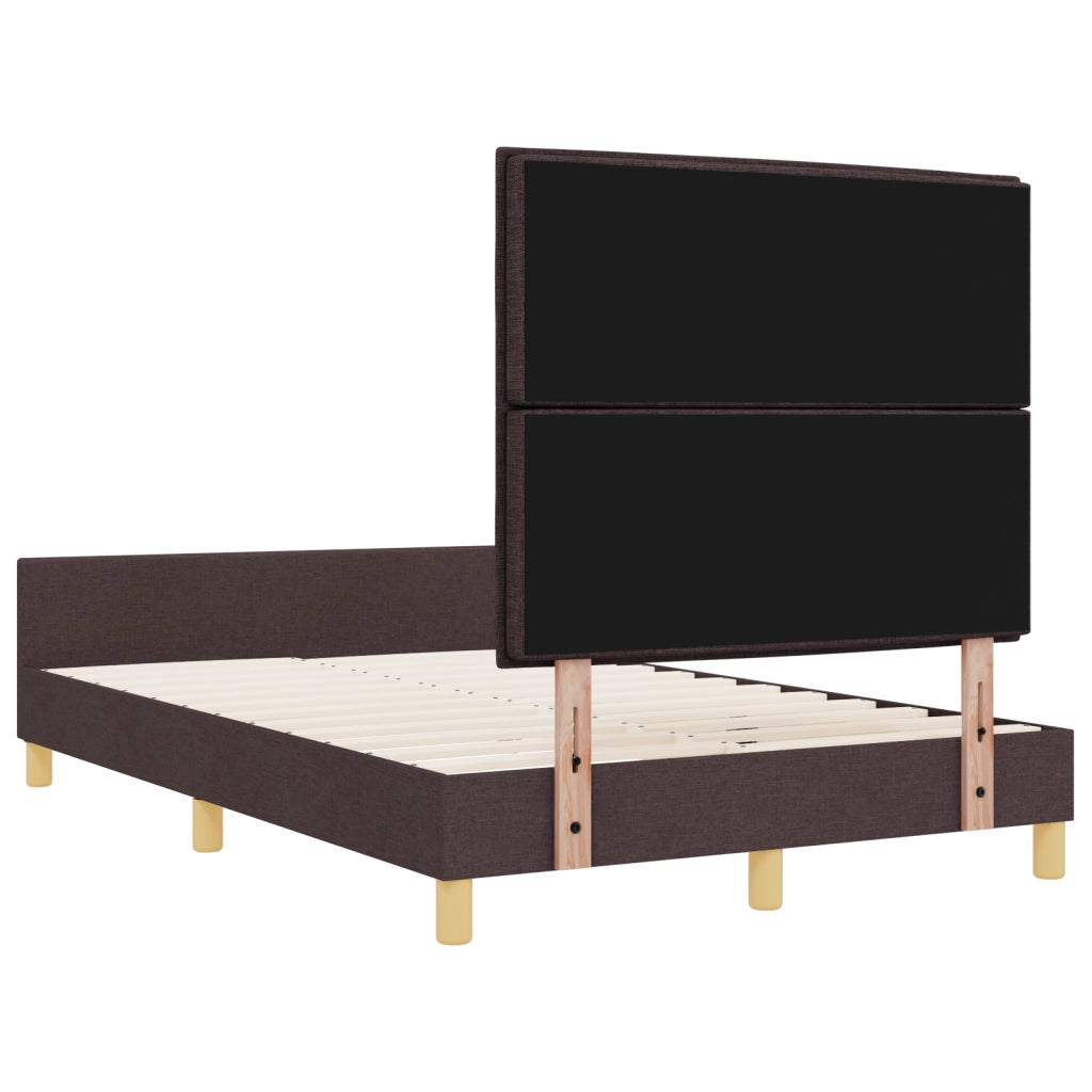 Struttura del Letto  Marrone Scuro 120x200 cm in Tessuto