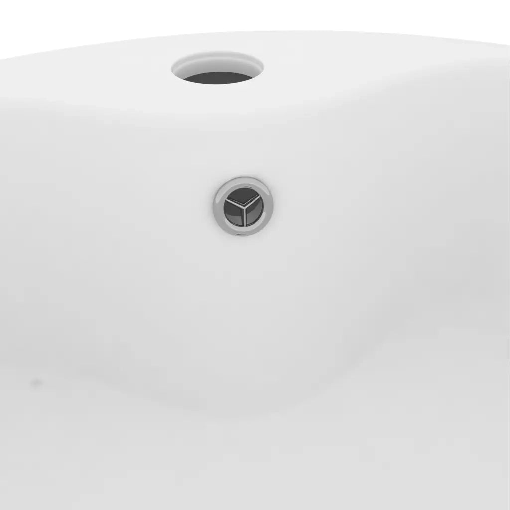 Lavandino-Lavello con Troppopieno Bianco Opaco 36x13 cm in Ceramica