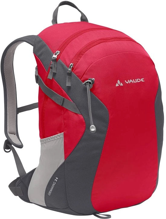Zak da passeggio Grimming Red 24 l, borsa impermeabile per signore e signore, zaino da trekking leggero con ventilazione dorsale, tasca pratica per laptop