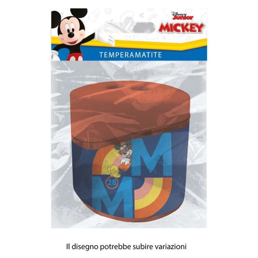 Trade Shop - Temperamatite Ovale A 2 Fori Con Serbatoio Topolino Cancelleria Scuola Bambini 960450 -