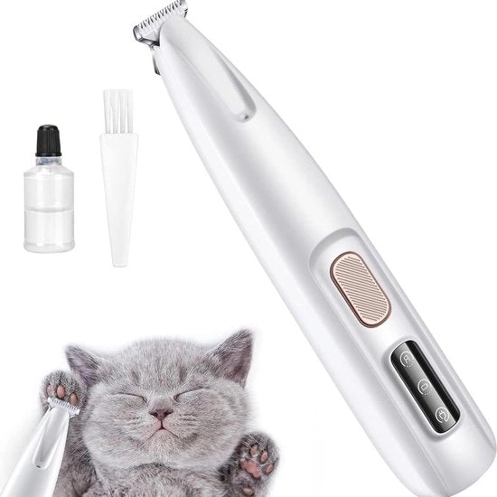 Tondeuse per animali domestici - con luce LED - trimmer per cani e gatti con display LED - dispositivo da tosare per animali domestici con caricabatteria impermeabile - tondeuse per cani con pelliccia spessa