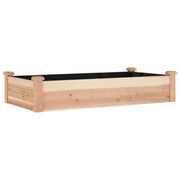 Fioriera rialzata per piante fiori patio giardino rivestimento 120 x 60 x 25 cm legno massello di abete marrone 02_0039836