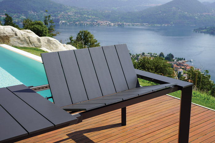 Tavolo Allungabile da Giardino 200/300x100x75 cm Nettuno in Alluminio Antracite