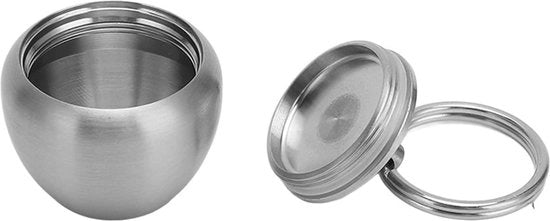 Mini astinomio metallico - acciaio inossidabile - contenitore per farmaci - portatile - contenitore metallico per farmaci - appendi chiave - hanger.