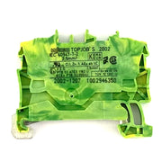 Morsetto passante terra 2,5mmq. verde Wago