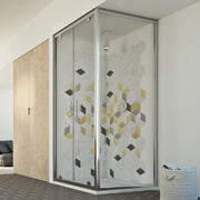 Box Doccia 90x100 AP. 100 CM H198 trasparente mod. Cristal Duo 2 Ante
