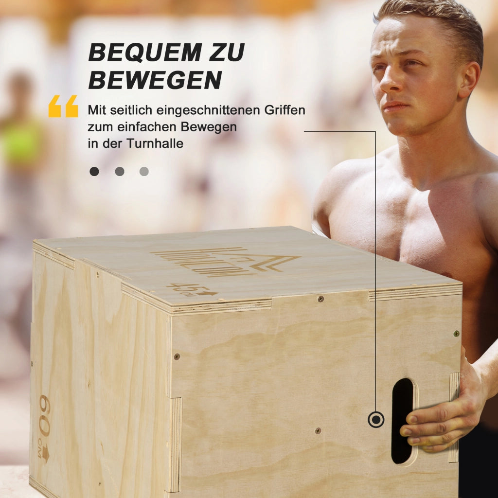 Tavolino Plyometric Box in Legno ¨C Minimal ¨C 45x40x60 cm, Naturholz