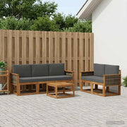 Set di divani da esterno con cuscino 6 pcs Naturale e Antracite 3384988