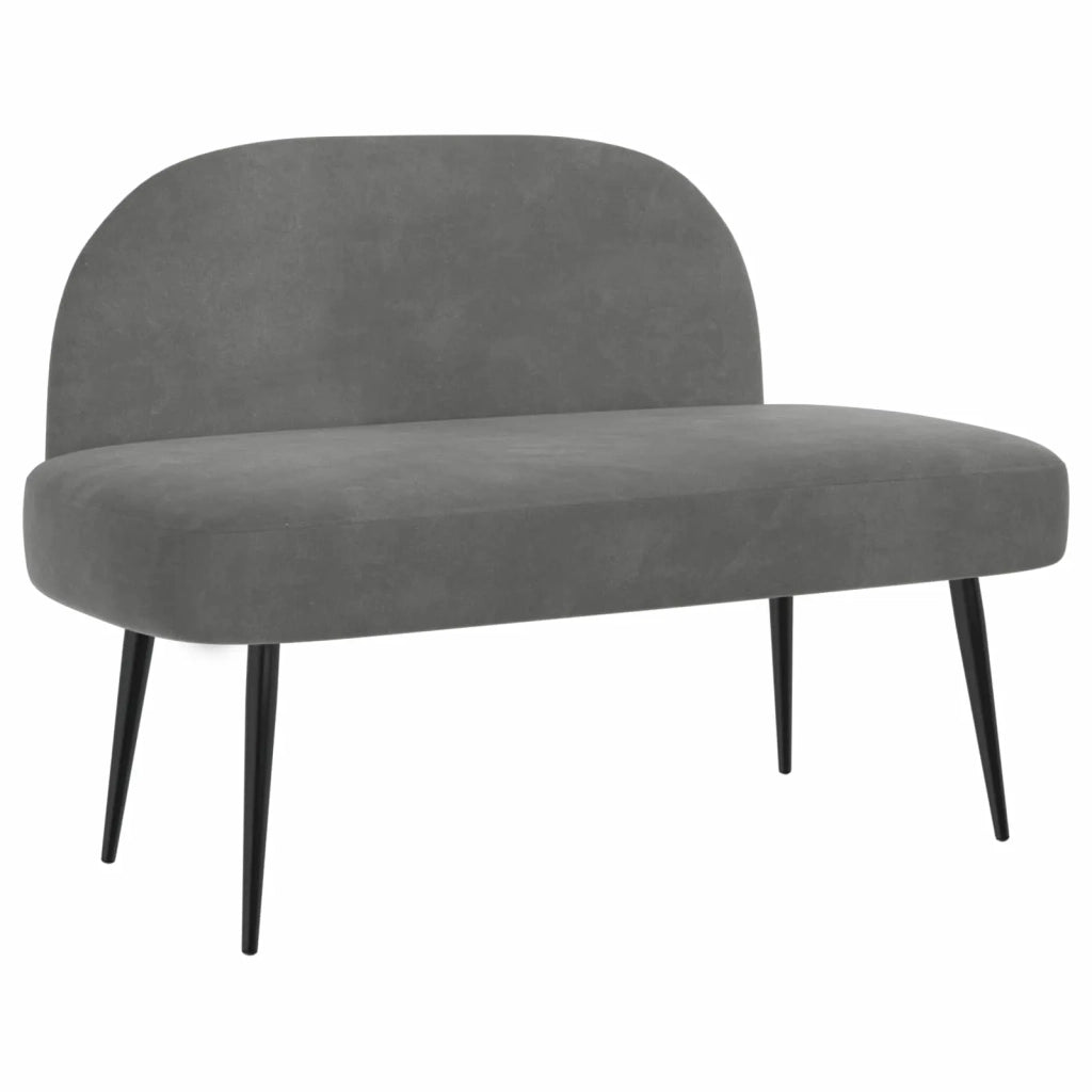 Panchina imbottita con schienale Grigio scuro 110 x 60 x 76 cm