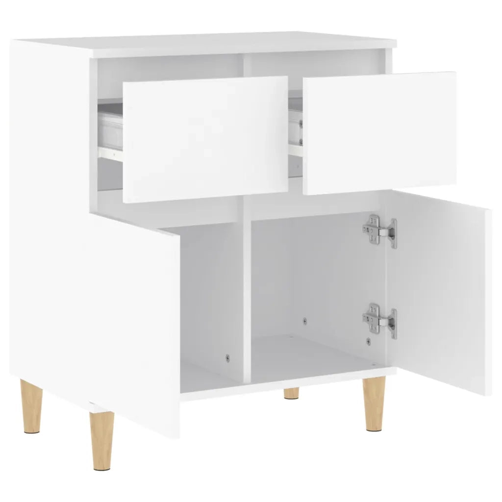 Credenza-Buffet-Armadio da cucina Bianca 60x35x70 cm in Legno Multistrato 157530