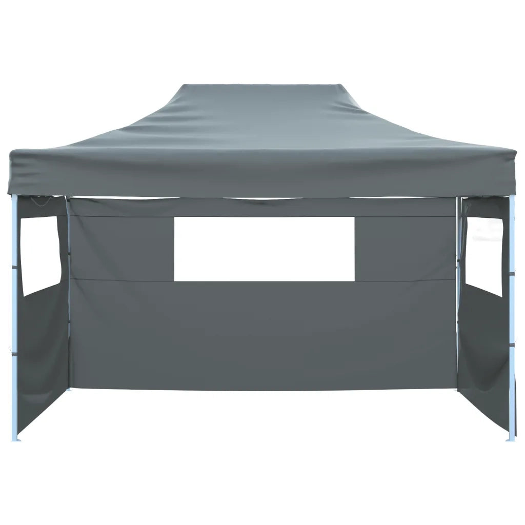 Tenda Pieghevole con 3 Pareti 431x291x315 cm Antracite 44973
