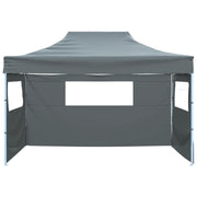 Tenda Pieghevole con 3 Pareti 431x291x315 cm Antracite 44973