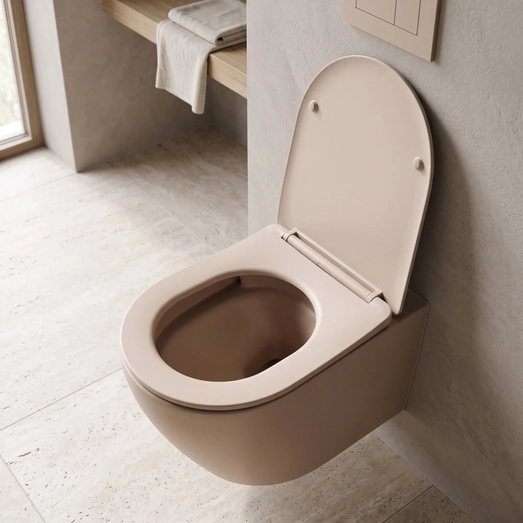 Vaso Wc Sospeso Rea Carlo Mini Tornado Mocca Matt