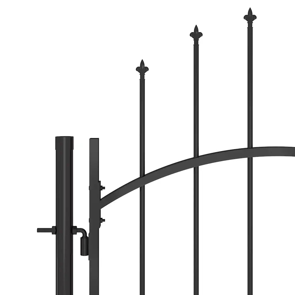 Cancello da Giardino in Acciaio 1x2,2 m Nero cod mxl 42380