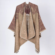 Cardigan/scialle a mantella da donna con motivo retr¨° a righe