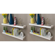 Mensole a Parete 4 pz Bianche 80 cm 275998