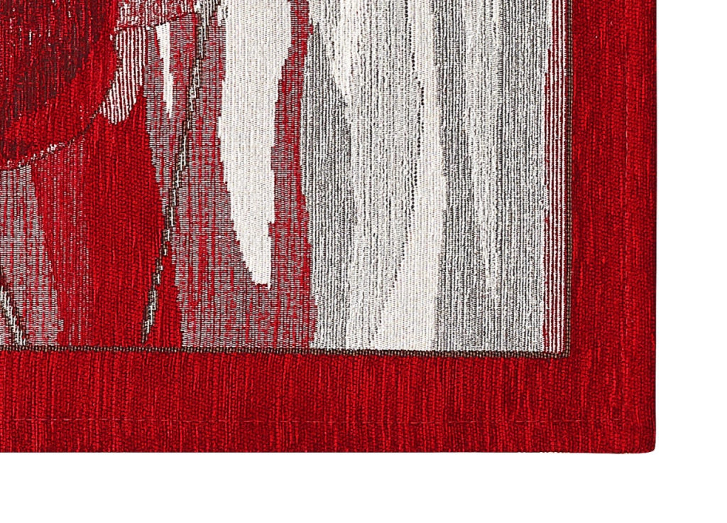 Tappeto Passatoia Cucina Corsia Retro Antiscivolo Disegno Amsterdam By Suardi - 55x190 - Rosso