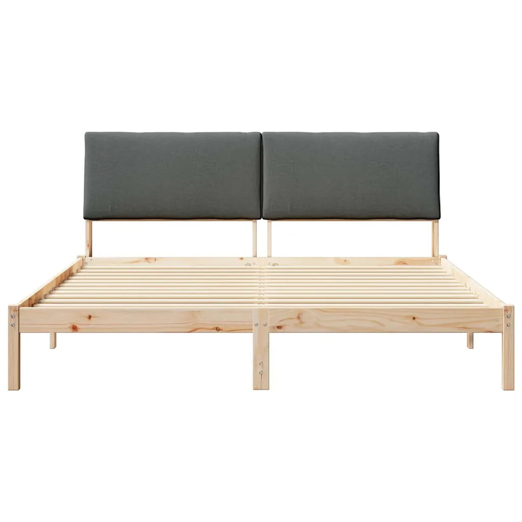 Struttura del Letto marrone e grigio scuro 200 x 200 cm 3394359