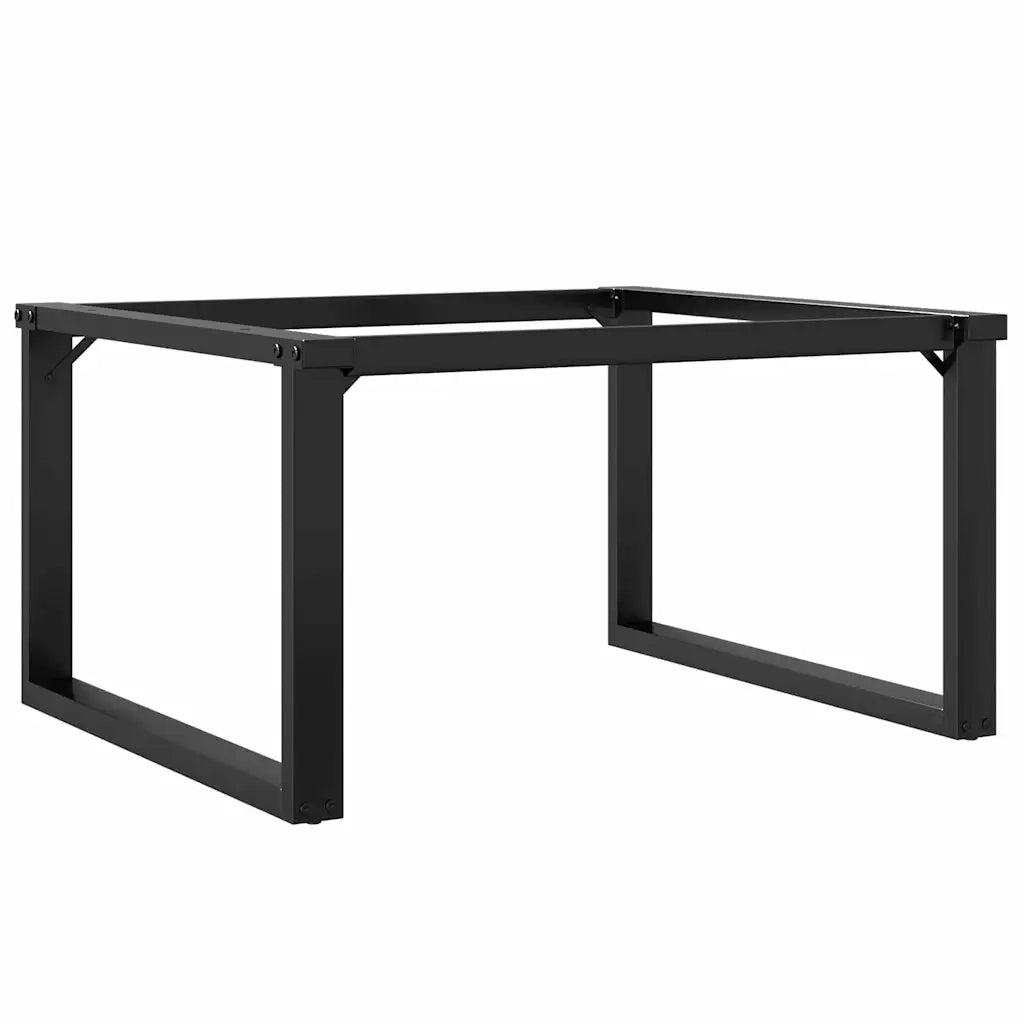 Gambe per tavolino da caffè a forma di O 70 x 60 x 43 cm design industriale robusto facili da montare acciaio nero 02_0047216