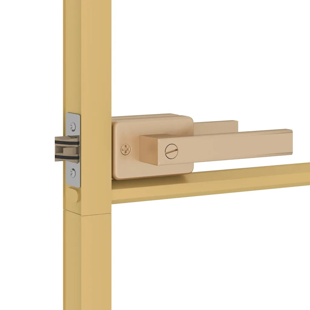 Porta Interni Sottile Oro 102,5x201,5 Vetro Temperato Alluminio 155135