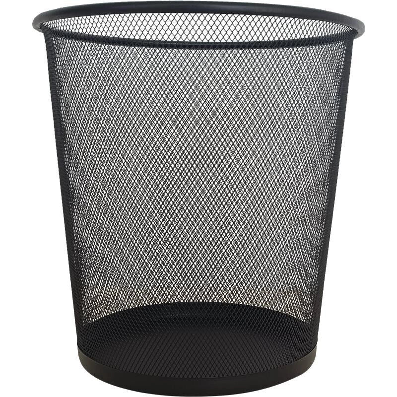CESTINO DA UFFICIO 26,5X28 CM PER IL RICICLAGGIO CON RETE IN METALLO COLORI ASSORTITI