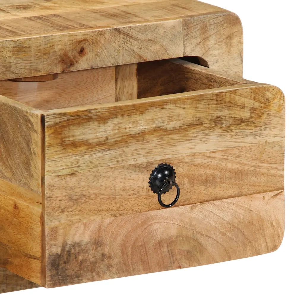 Mobile TV a Parete 100x32x25 cm Legno Grezzo Massello di Mango 4104525