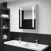 Armadietto Bagno con Specchio e LED-Mobile bagno con specchio 50x13x70 cm 188956