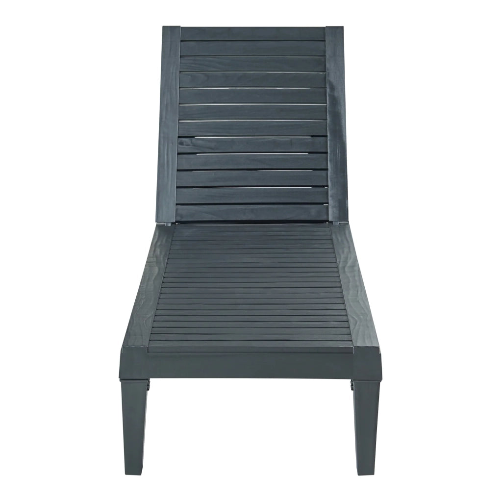 Chaise longue da giardino 172 x 58 x 74 cm nero strutturato 03_0009206