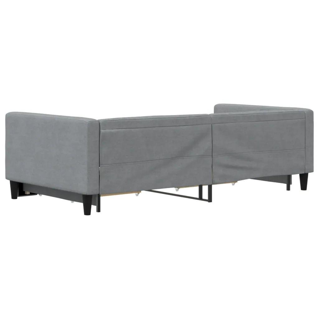 Divano Letto Estraibile Cassetti-Sofa Letto-Daybed Grigio Chiaro 100x200 Tessuto 155133