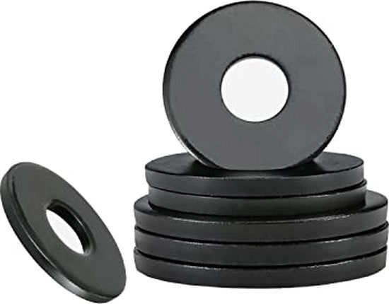 Lavatrice M8, 20 pezzi di anelli metallici, 8 mm x 16 mm, anelli di avvitamento a rullo, anelli O in gomma neri, anelli di chiusura in acciaio di carbonio per uso domestico, ufficio, negozio