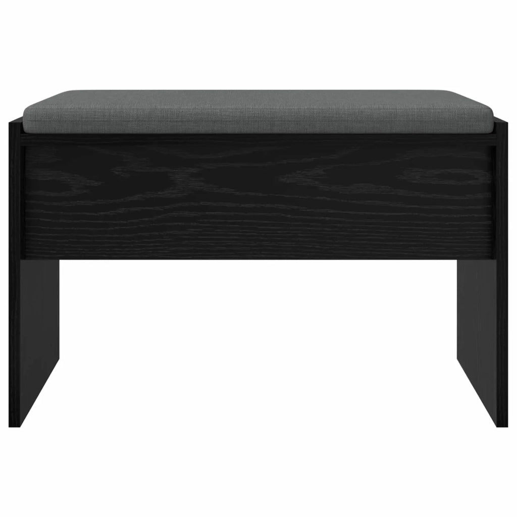 Panca per ingresso con cuscino Rovere Nero 63 x 38 x 40 cm 891545