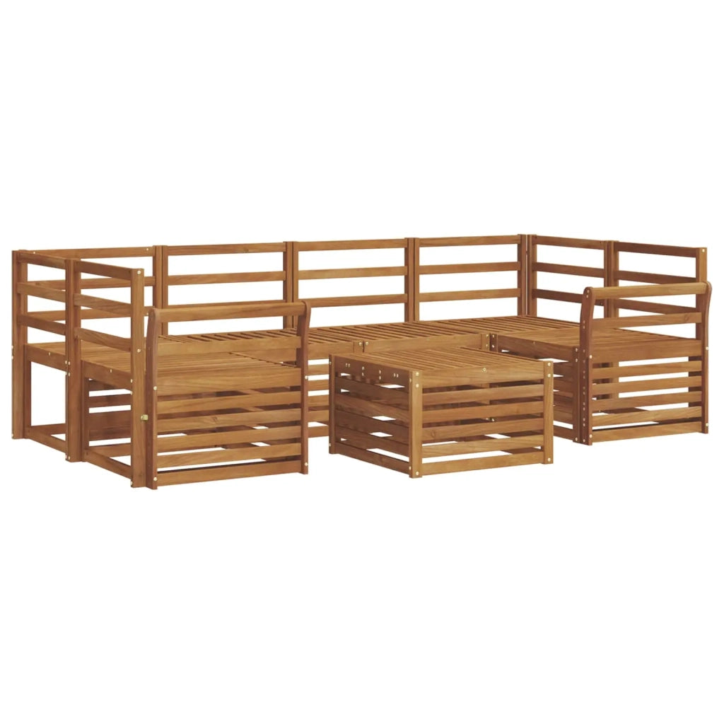 Set di divani da esterno 7 pcs Naturale