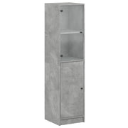 Buffet credenza cassettiera mobiletto mobile contenitore organizer per cucina soggiorno salotto con anta in vetro 35 x 37 x 142 cm grigio 02_0030100